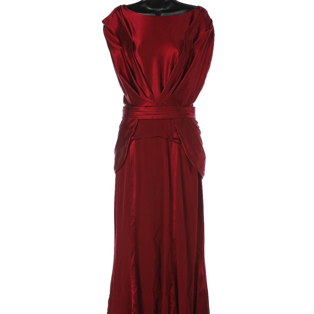 Pamella Roland Red Silk Gown